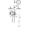 TRES CLASIC Zestaw baterii termostatycznej podtynkowej 2-drożnej Block System prysznicowej 24235202OR